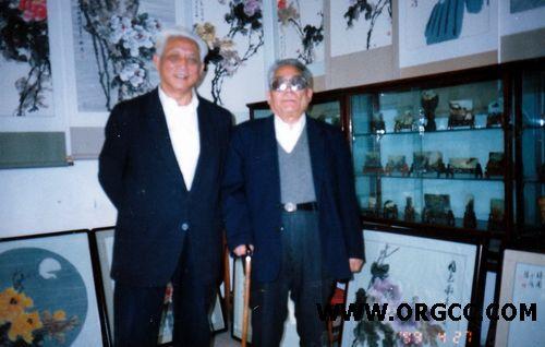 画家阳瑞祥与著名画家张世简先生合影