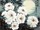 画家郝淑琳花鸟作品《花好月圆》