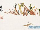 花卉草虫之兰草箭头蝗图