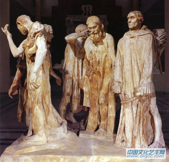 罗丹雕塑"加莱义民"亮相艺博会 标价四千万