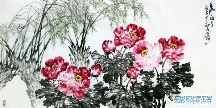 画家高少华花鸟作品《春风得意》