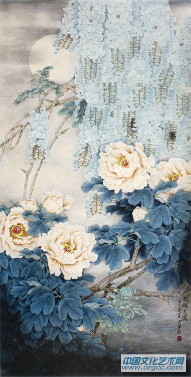 画家高少华花鸟作品《故乡月圆》