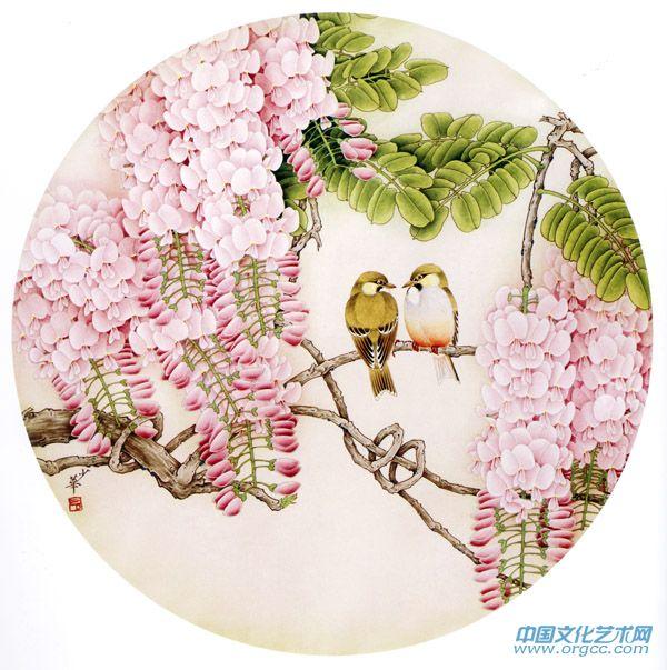 画家高少华花鸟作品《花间细语》
