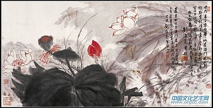 重彩荷花【一】