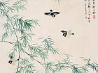 竹禽图