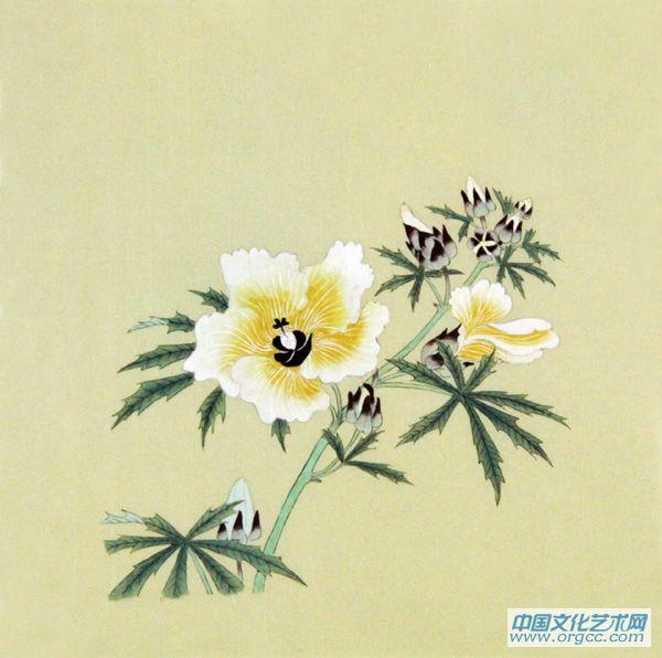 画家吴惠敏工笔花鸟作品