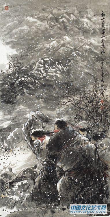 初雪笼罩的格桑滩