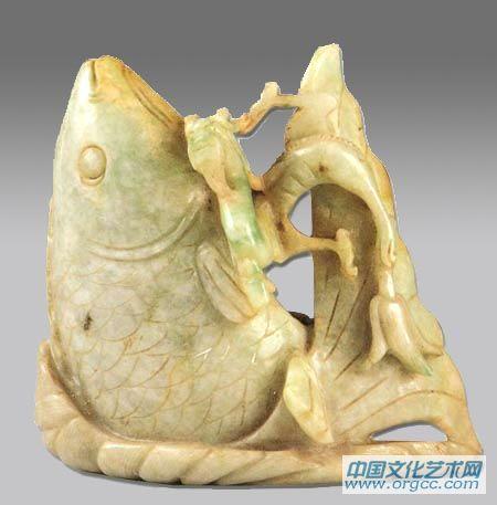 翡翠鱼化龙玉件