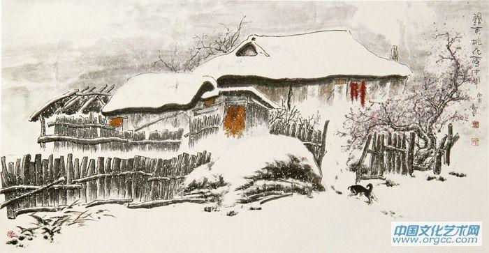 关东桃花雪中开