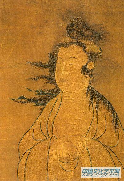管仲姬绣观音像轴