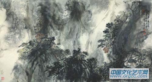 飞泉隔林响