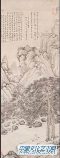 虎丘送客图轴