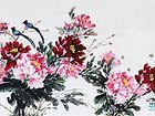 画家闫秀伶花鸟作品《富贵长春》