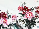 画家闫秀伶花鸟作品《富贵吉祥》
