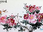 画家闫秀伶花鸟作品《鸟语花香富贵吉祥》