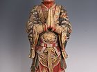 明木雕彩绘金刚立像