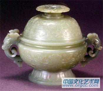 祭菊花活环耳青玉炉