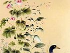 单面绣《蜀葵双鸭》