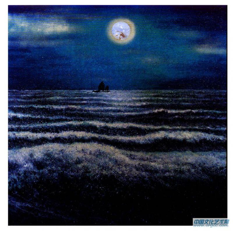 海上明月 61x61cm