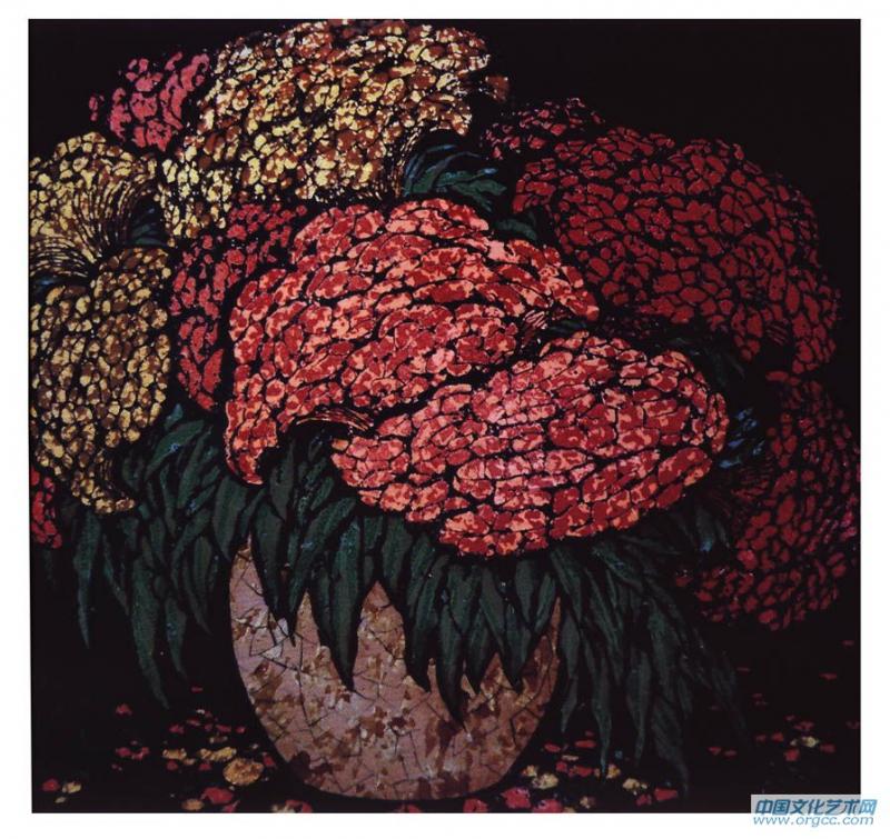 鸡冠花 46x40cm