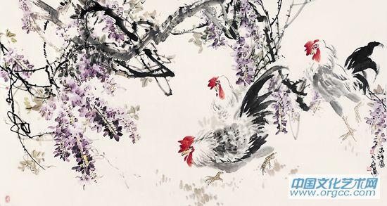 画家黄山花鸟作品《吉祥图》