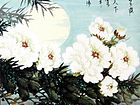 画家郝淑琳花鸟作品《数枝白玉露凝香》