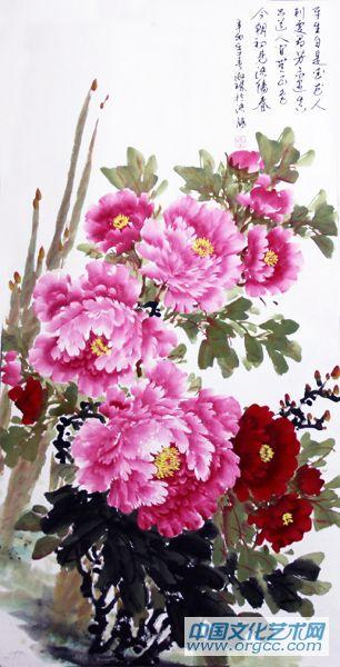 画家郝淑琳花鸟作品《平生自是爱花人》