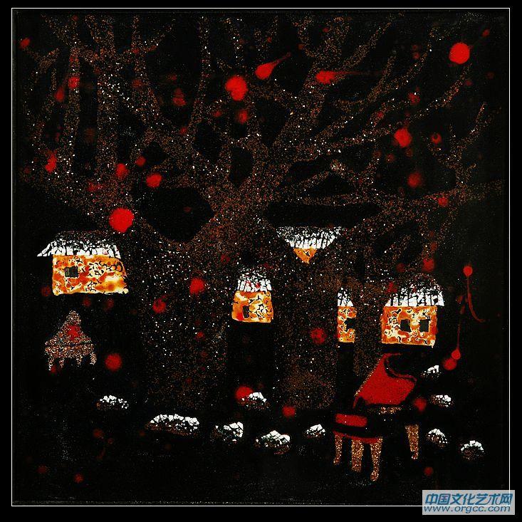 树下遐想之三30x30cm