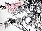 画家杜晓春花鸟作品《国香半吐醉》