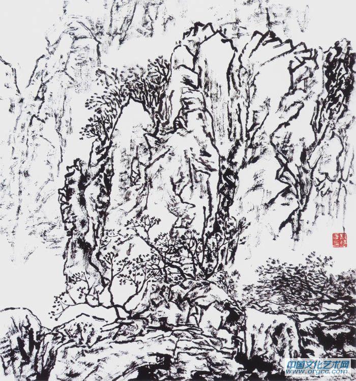 画家杜晓春嵩山写生作品