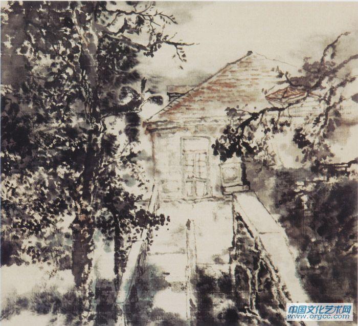 画家杜晓春山水作品《鸡公山小景》