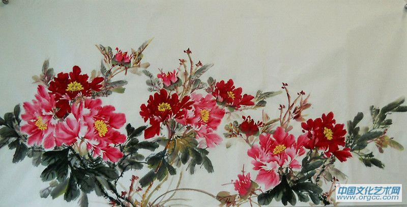 画家闫秀伶花鸟作品