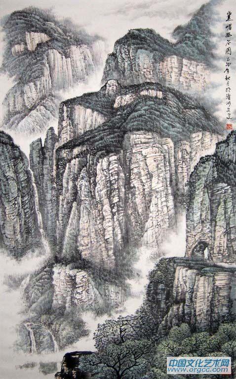 岱嵋幽谷图