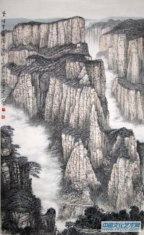 岱嵋云雾图