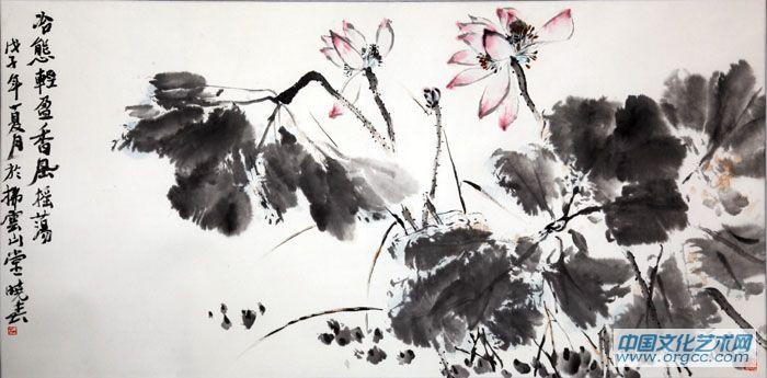 画家杜晓春花鸟作品《冶态轻盈 春风摇荡》