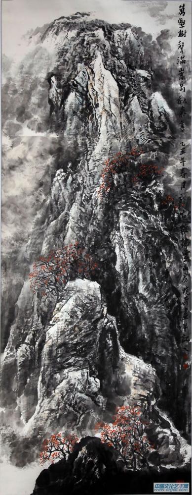 画家杜晓春山水作品《万壑树声满 嵩岳秋气高》