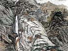 书画家左鲁献山水作品《庐山高图》