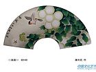 国画家康利民扇面花鸟作品《春趣》