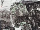 画家张国亮山水作品《春山碧水》