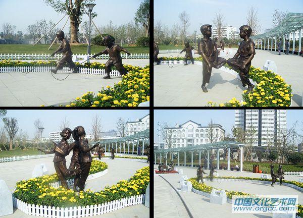 徐州市市民广场景观雕塑儿童主题圆雕