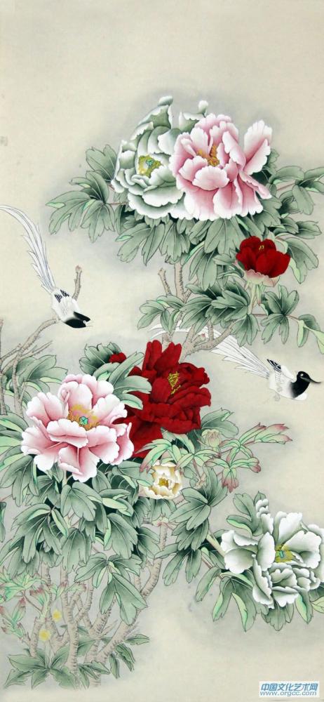 画家马志红花鸟作品