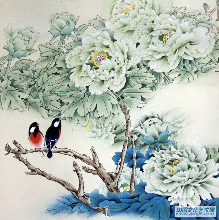 画家马志红花鸟作品