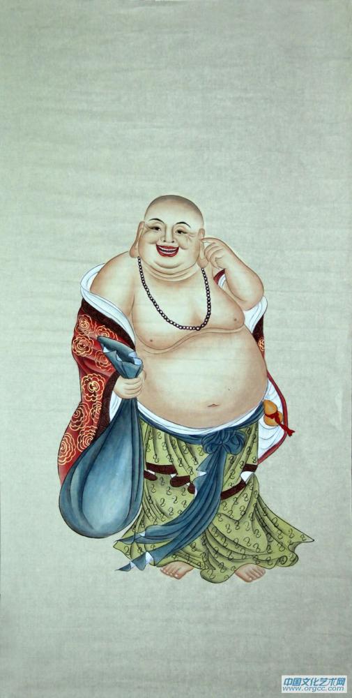 画家马志红人物作品《弥勒佛》