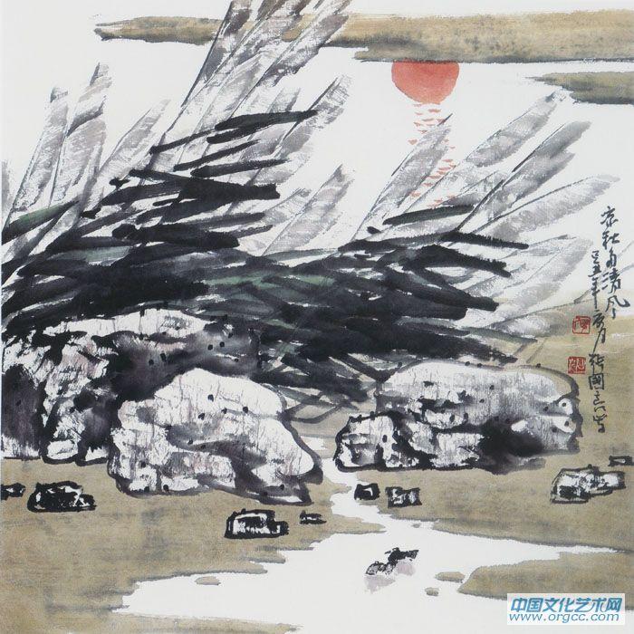 画家张国亮山水作品《凉秋多清风》
