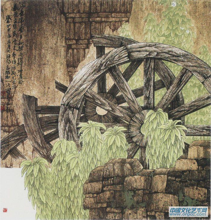 画家张国亮山水作品《旧梦依稀》