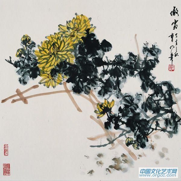 秋菊傲霜