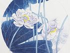 画家索铁生花鸟团扇作品