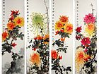 菊花21    卧赏醉花四屏