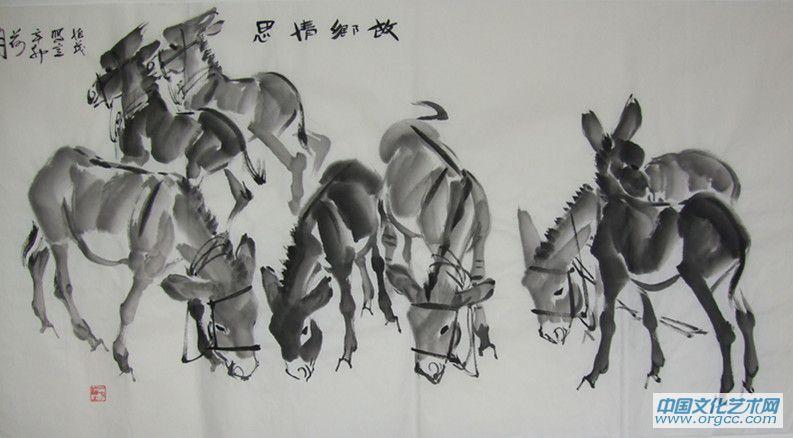 画家常恒茂作品《故乡》