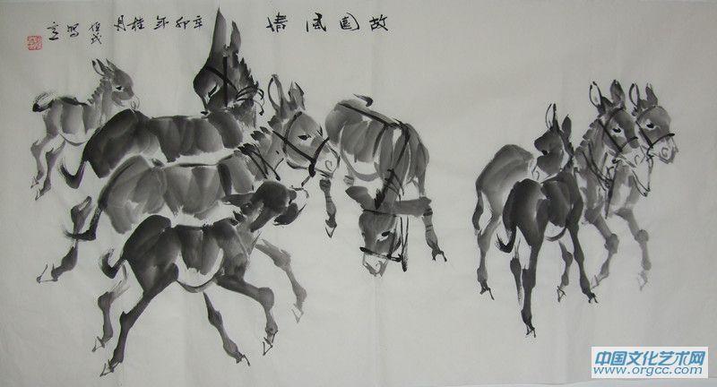 画家常恒茂作品《故园风情》